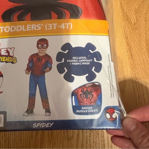 Marvel Spidey Amazing Friends Toddler Costume 3T 4T NEW Red Halloween Superhero - Picture 3 of 4
